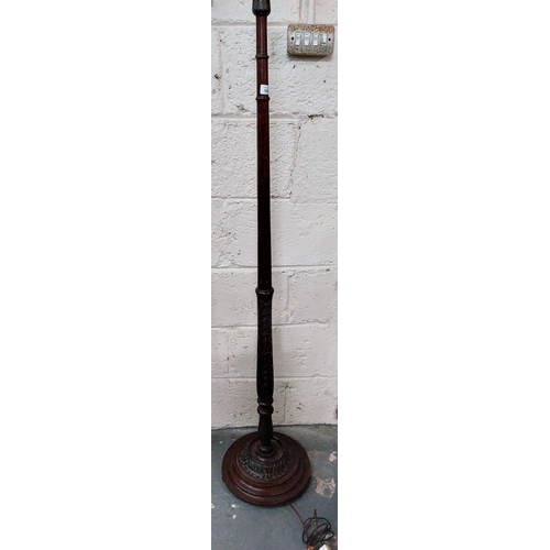 180 - Carved Mahogany Standard Lamp