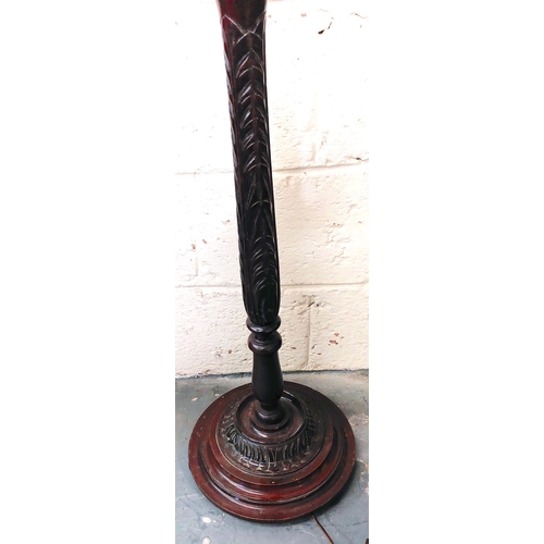 180 - Carved Mahogany Standard Lamp