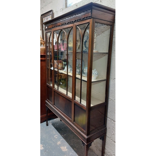 190 - Edwardian Astral Glazed Mahogany Single Door Display Cabinet - C. 122cm W x 36cm D x 184cm H