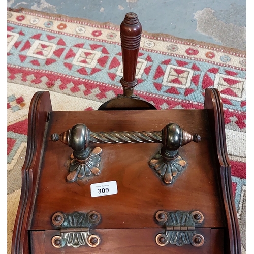 309 - Lined Coal Box with Copper Handle