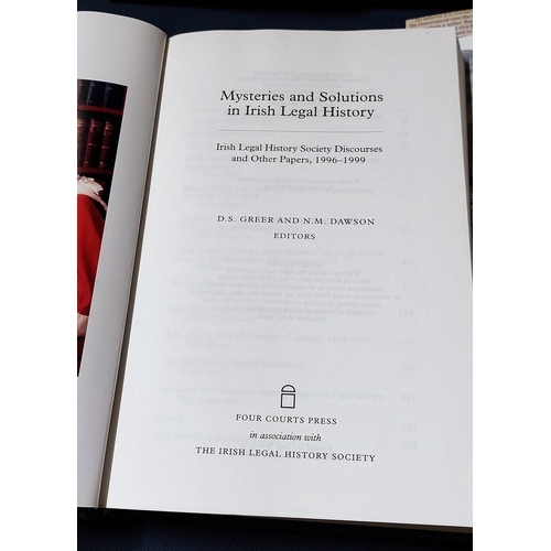 320 - 3 Legal Volumes - DS Greer & NM Dawson - Mysteries and Solutions in Irish Legal History H/B, Index, ... 