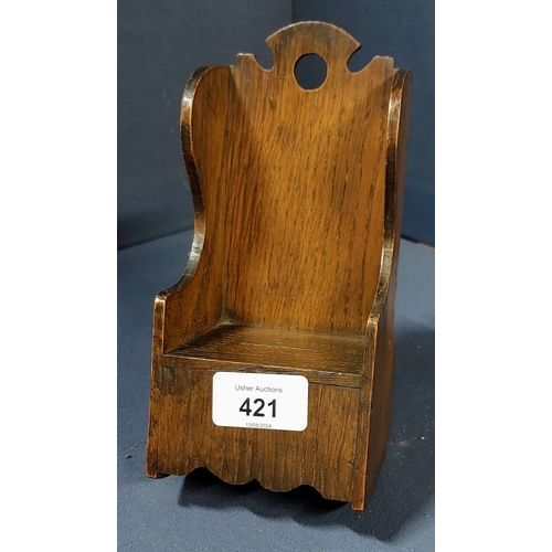 421 - Miniature Oak Rocking Chair Money Box