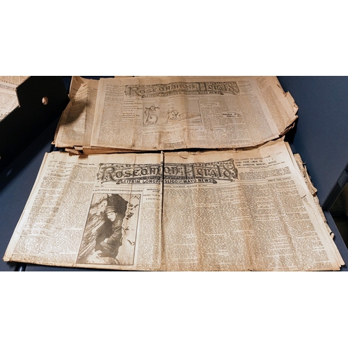 477 - Box of Roscommon Herald Newspapers - Dates from 1910 - 1990