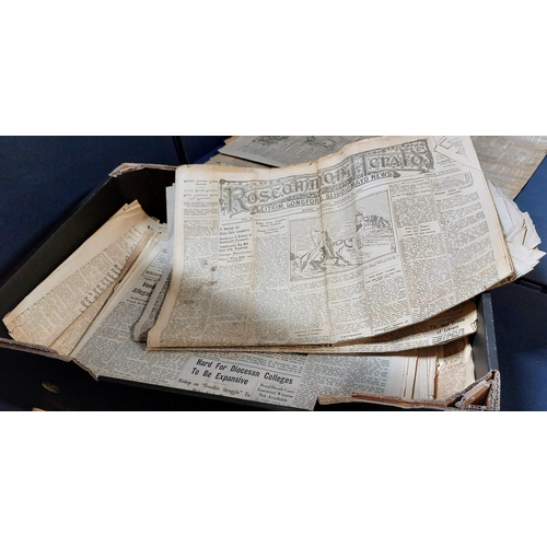 477 - Box of Roscommon Herald Newspapers - Dates from 1910 - 1990