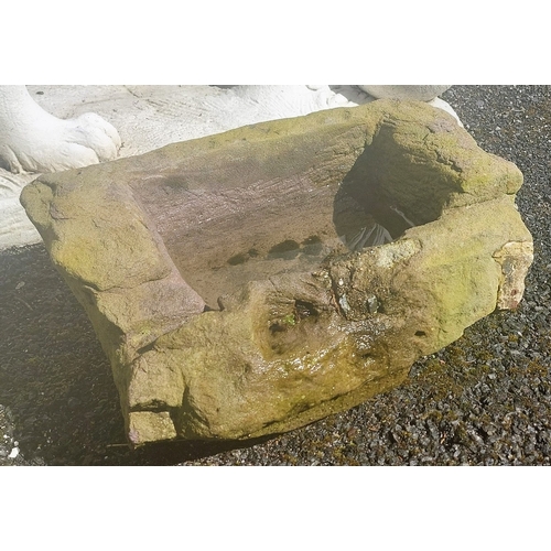 484 - Small Sandstone Trough / Planter - C. 42cm x 26cm