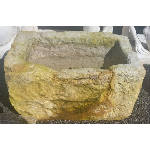 485 - Sandstone Trough / Planter - C. 48cm x 32cm