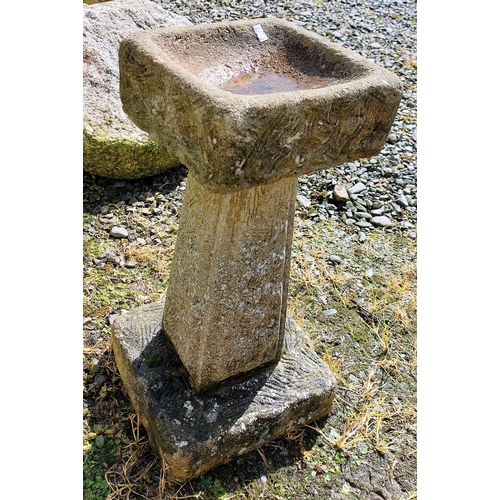 500 - Carved Concrete Font - C. 55cm H x 24cm W