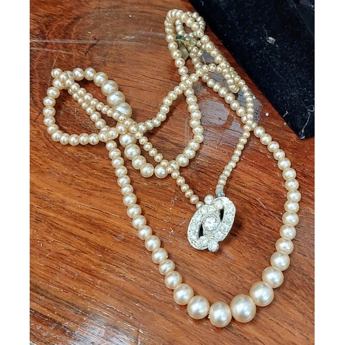 588 - 3 Vintage Pearl Costume Necklaces