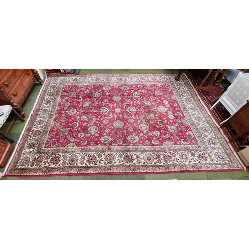 671 - Iranian Hand Knotted Wool Carpet Square - C. 400cm x 290cm