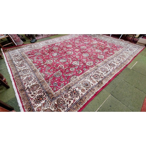 671 - Iranian Hand Knotted Wool Carpet Square - C. 400cm x 290cm