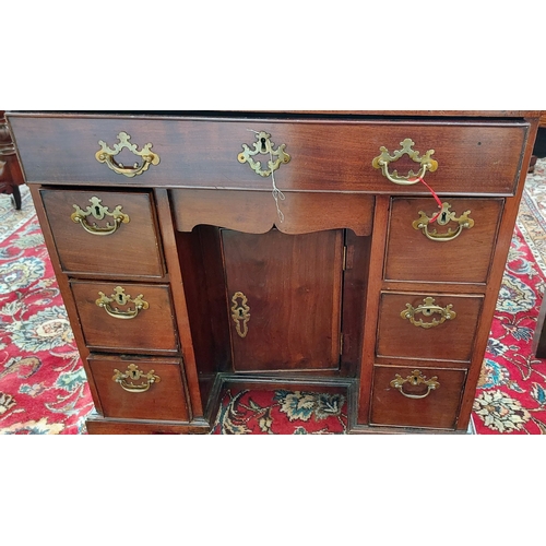 674 - Neat Mahogany Ladies Desk with Footwell - C. 76cm W x 45cm D x 75cm H