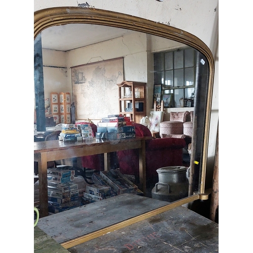 966 - Victorian Gilt Overmantle Mirror - C. 160cm W x 107cm H