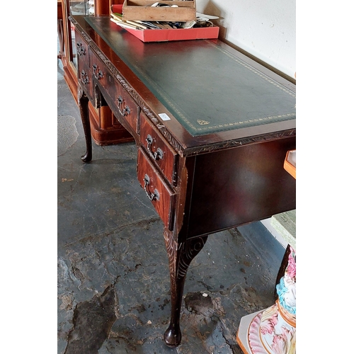 987 - Mahogany Leather Top Writing Desk - C. 122cm W x 53cm D x 77cm H