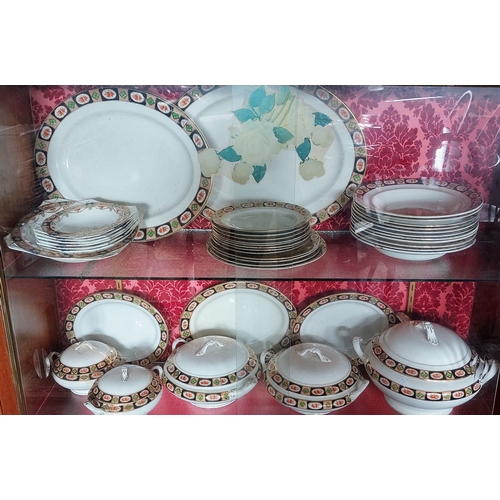 990 - 2 Shelves of Coronation Ware Dinner Service