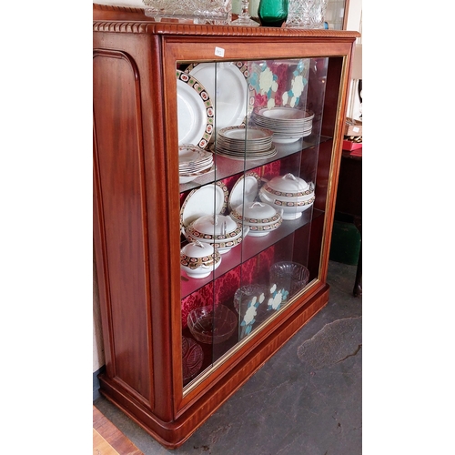 992 - Retro Glazed Display Cabinet - C. 116cm W x 38cm D x 140cm H