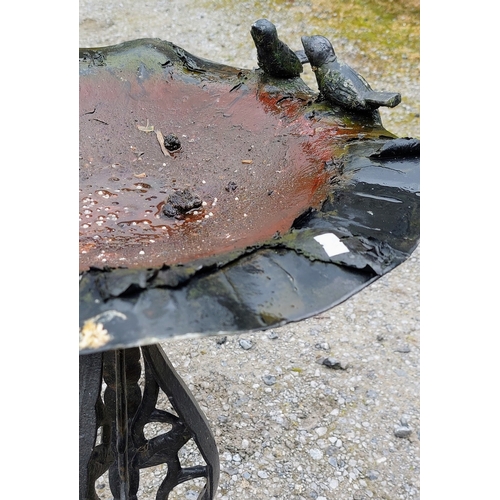 498 - Metal Bird Bath - C. 75cm H x 55cm W