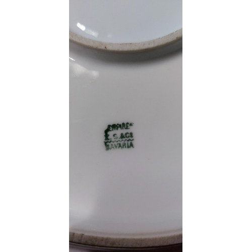 113 - Empire Floral Pattern Plate & German Floral Pattern Bowl