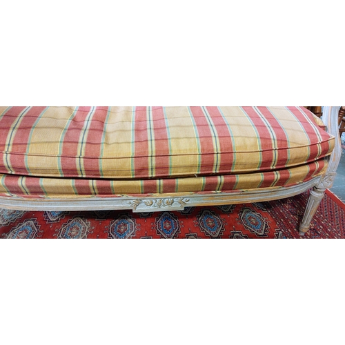 101 - Carved and Painted French Style 2 Seater Settee - C. 127cm W