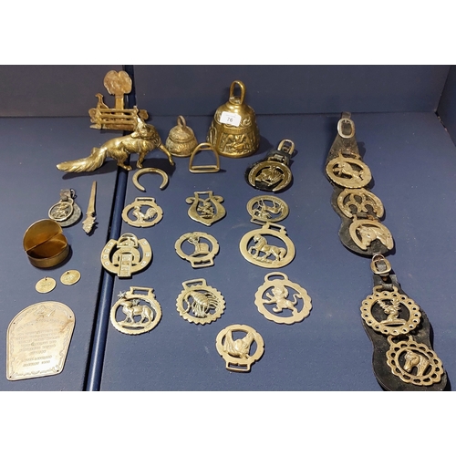 76 - Lot of Brassware inc Horse Brasses etc