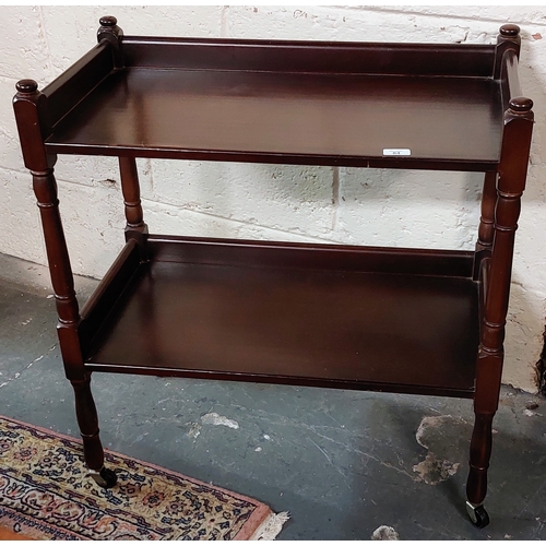84 - Mahogany 2-Tier Trolley - C. 73cm W x 42cm D x 79cm H