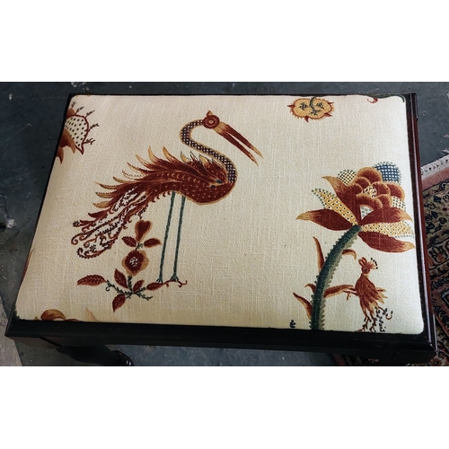 85 - Mahogany Upholstered Dressing Stool