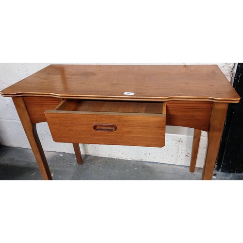97 - Mid-Century Desk / Hall Table with Drawer - C. 89cm W x 40cm D x 72cm H