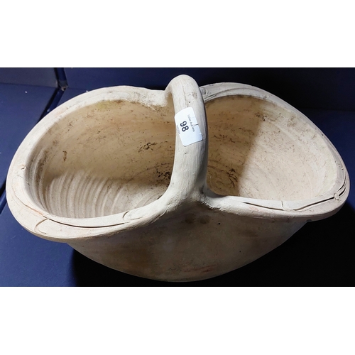 98 - Terracotta Basket Planter - C. 41cm W