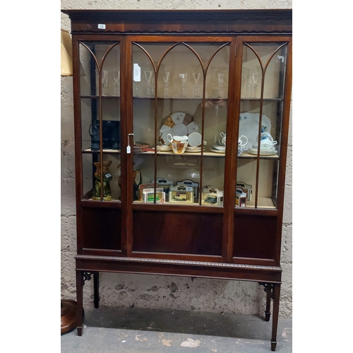 174 - Edwardian Astral Glazed Mahogany Single Door Display Cabinet by Muir Simpsons, Glasgow - C. 122cm W ... 