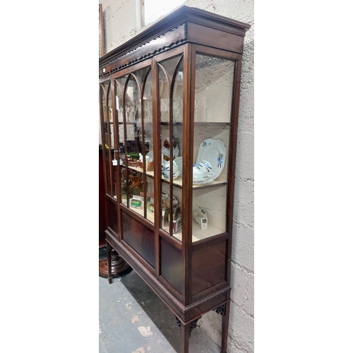 174 - Edwardian Astral Glazed Mahogany Single Door Display Cabinet by Muir Simpsons, Glasgow - C. 122cm W ... 