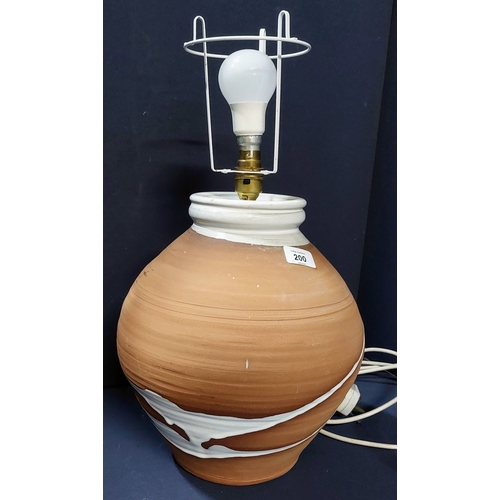 200 - Large Stephen Pearce Pottery Table Lamp - C. 49cm H