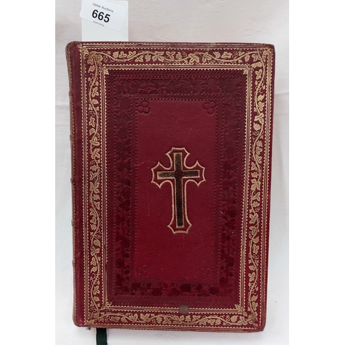 665 - Holy Bible; Edward Dunigan, New York 1884. Gilt Tooled Leather Binding