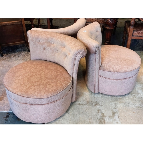 900 - Upholstered Curved Back Conversation Chairs