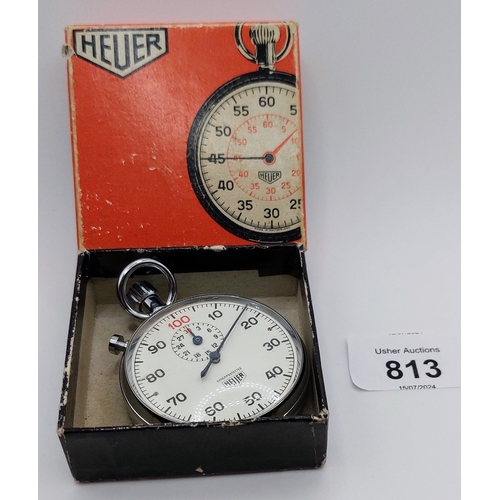 813 - Tag Heuer Stop Watch in Original Box. Working