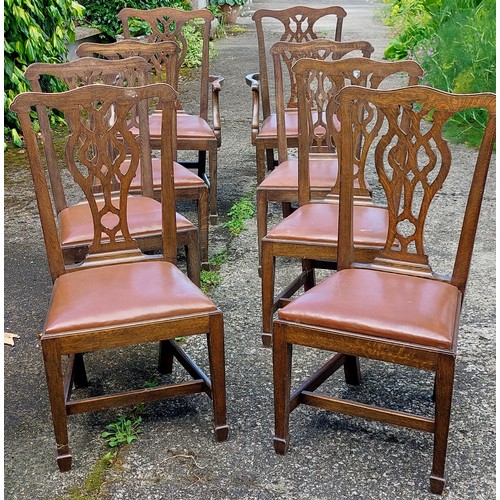 976 - Set of 8 Dining Chairs - 2 Carvers and 6 Chairs