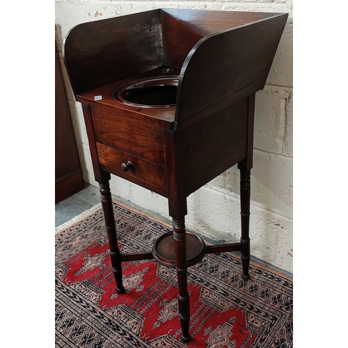 118 - Victorian Mahogany Gallery Back Washstand with Drawer - C. 51cm W x 45cm D x 100cm H