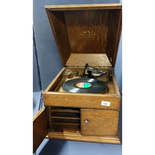 124 - Victrola Table Top Gramophone