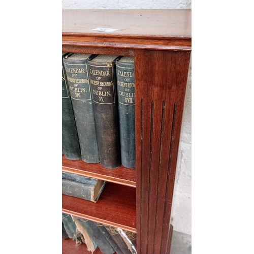 13 - Mahogany Floor Bookcase with 3 Shelves - C. 99cm W x 27cm D x 93cm H