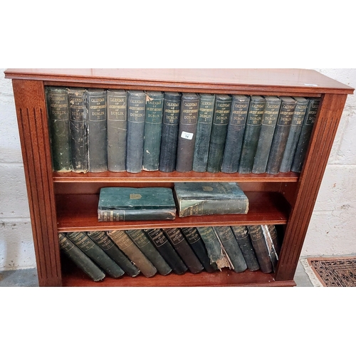 13 - Mahogany Floor Bookcase with 3 Shelves - C. 99cm W x 27cm D x 93cm H