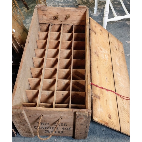 135 - Wooden Wine Crate - Cantwell & McDonald Dublin - C. 97cm W x 43cm D x 37cm H