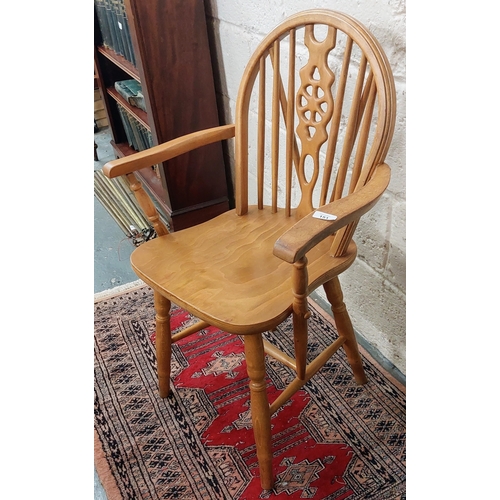 151 - Wheel Back Windsor Style Kitchen Armchair