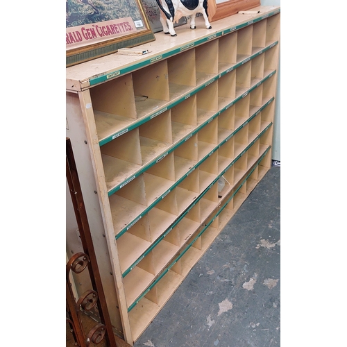 156 - Metal Pigeonhole Postal Cabinet - C. 149cm W x 30cm D x 104cm H