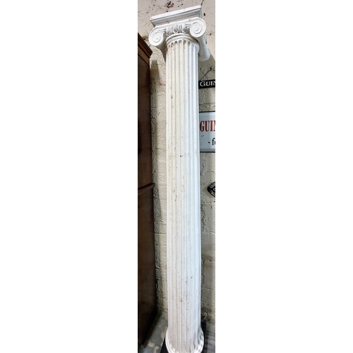 210 - Pair of Decorative Composite Moulded Corinthian Pillars - C. 226cm H