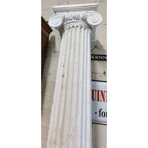 210 - Pair of Decorative Composite Moulded Corinthian Pillars - C. 226cm H