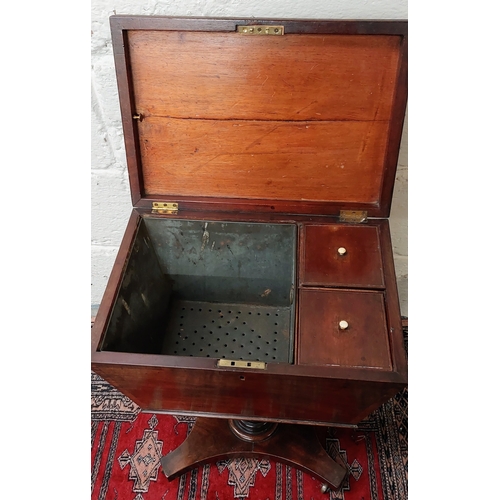 67 - Victorian Mahogany Teapoy - C. 67cm H