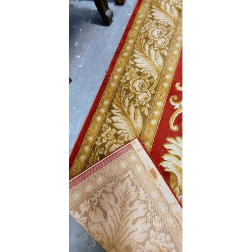 264 - Red Merakish Wool Carpet Square - C. 352cm x 254cm