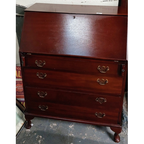 269 - Mahogany Writing Bureau - C. 74cm W x 41cm D x 97cm H