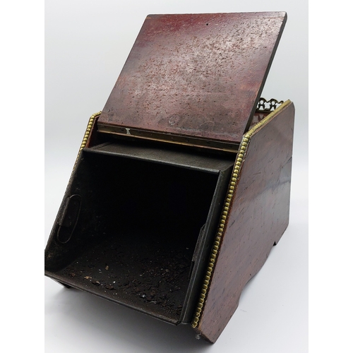 412 - Brass Mounted Coal Scuttle