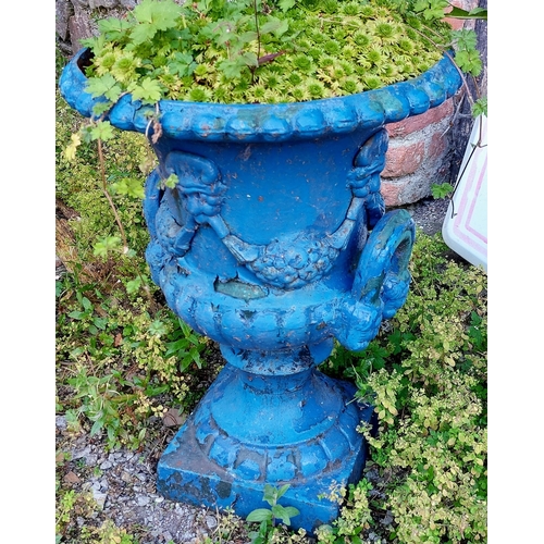 503 - Cast Iron Urn Planter - C. 46cm W x 61cm H