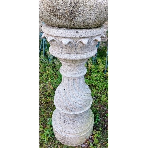 510 - Carved Granite Birdbath - C. 120cm H