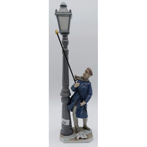 535 - Lladro Figure of Lamplighter - C. 47cm H